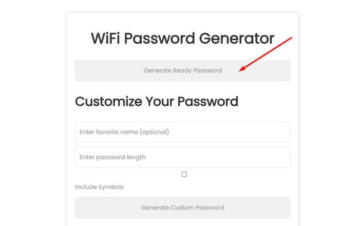 WiFi Password Generator